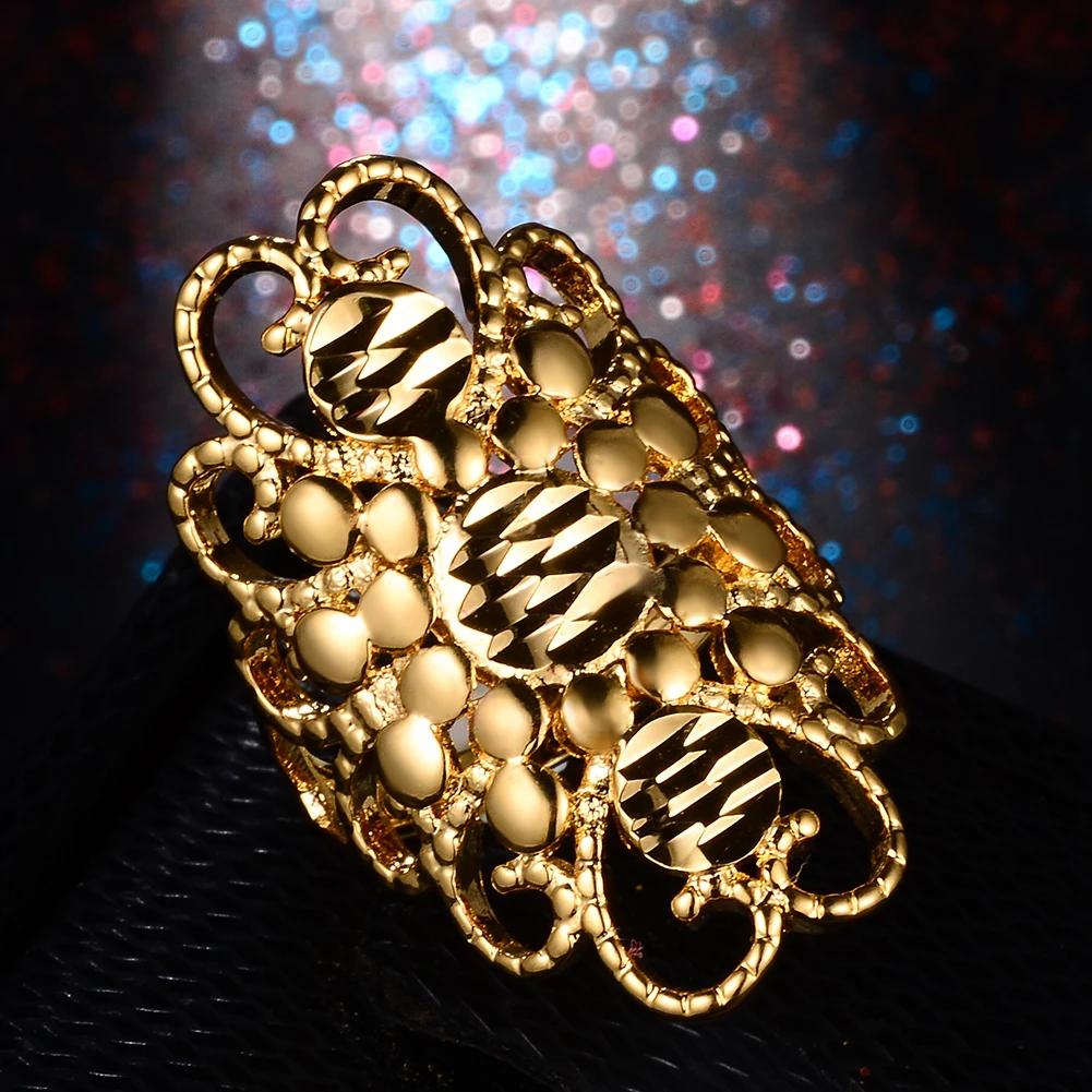 Wando Арабский исламский золотой цвет свободный размер кольцо для