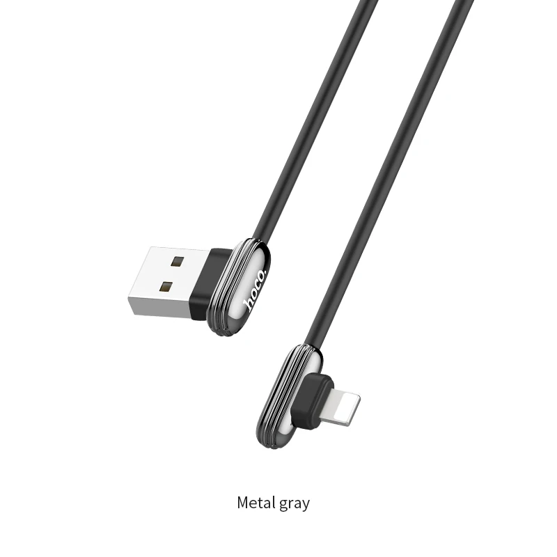 HOCO зарядный usb-кабель для синхронизации данных быстрое зарядное устройство провод для iPhone 11 Pro X XS Max XR 8 7 6S iPad кабели для телефонов - Цвет: Черный