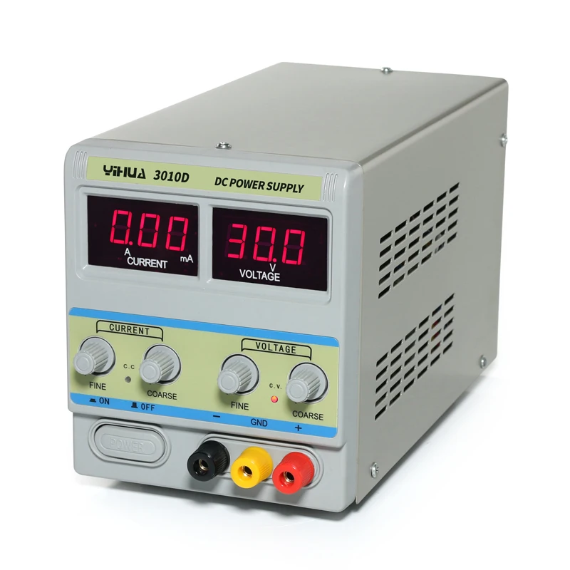 

YIHUA 3010D 30V 10A Lab Adjustable Power Supply Voltage Regulator Test Cable DC Output Power Supply