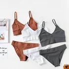 Комплект женского сексуального нижнего белья, бесшовные спортивные бюстгальтеры, комплекты трусиков, женское интимное нижнее белье, удобное нижнее белье