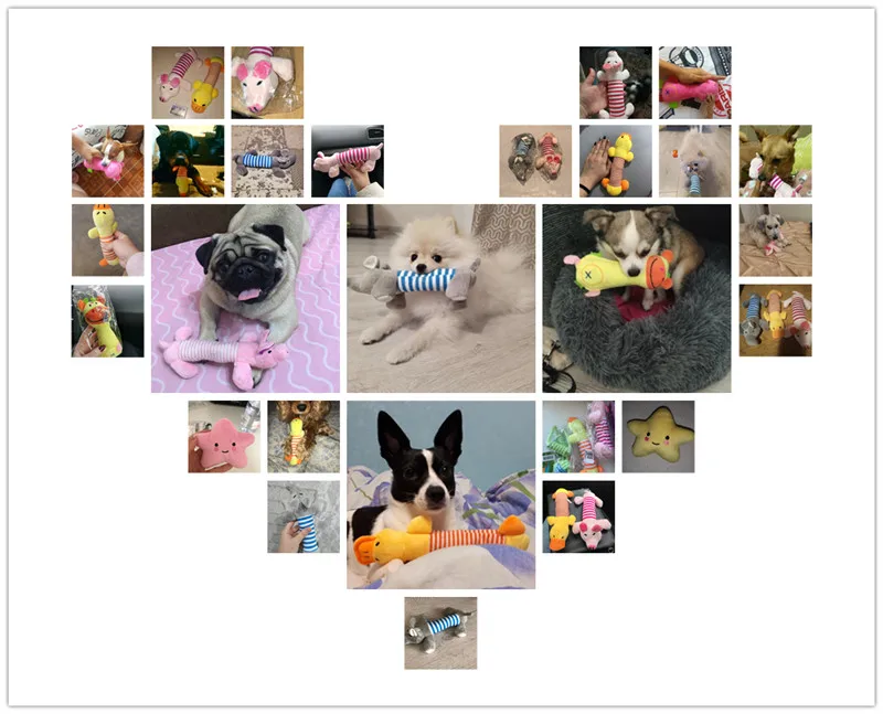 Cute Pet Dog Cat Plush Squeak Sound Toys Funny Fleece Durability Chew Molar Toy Fit for All Pets Elephant Pig | Дом и сад