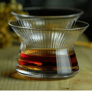 Japanese Edo Whiskey Spin Glass Neat Bowl Collection Crystal Whisky Cup XO Whisky Brandy Snifter Limited Wooden Gift Box Cups