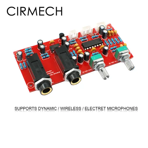 Усилитель для караоке CIRMECH PT2399 NE5532 для платы микрофон, комплект для эхо-платы с реверберацией Плата усилителя и готовая опция