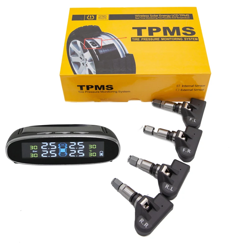 Система контроля давления в шинах TPMS IP036 на солнечной батарее беспроводная с 4