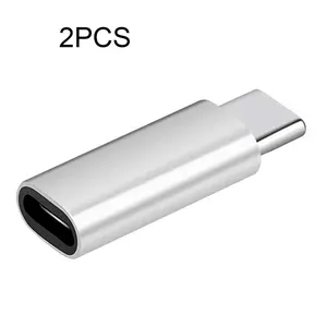 2 Pcs Conversion To USB-C Adapter 8pin Female To Type-C Male Adapter For Huawei P9/P10/Honor 9 For Xiaomi 6/MIX