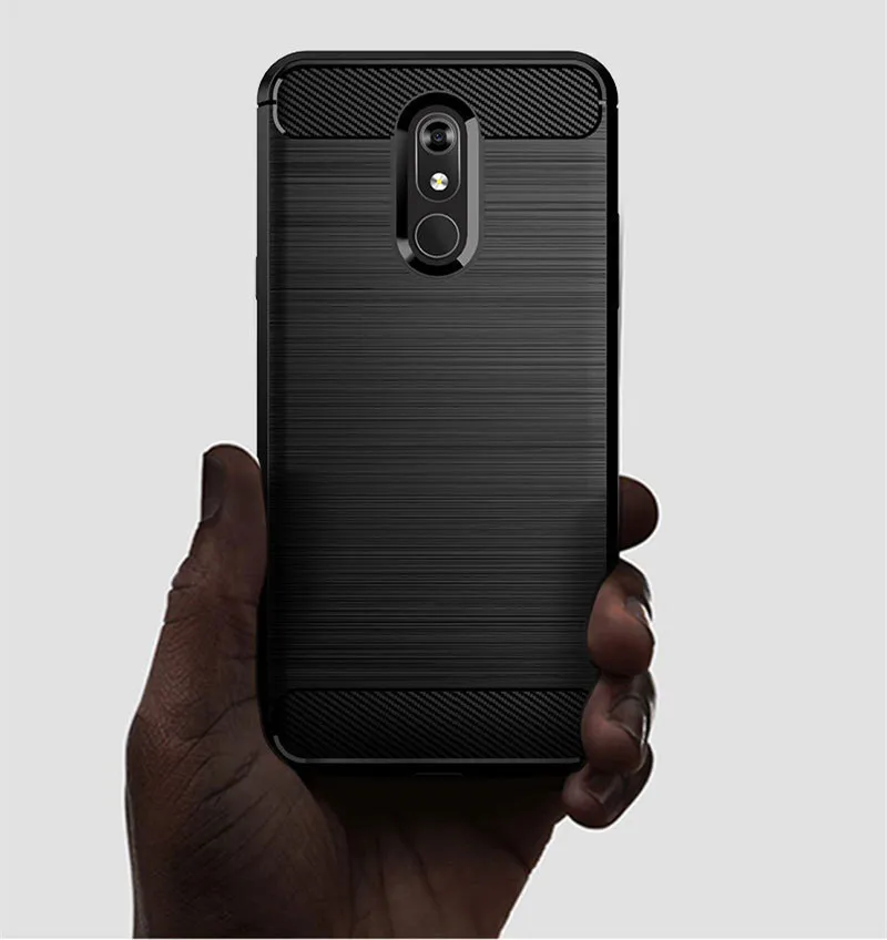 Мягкий чехол для телефона из углеродного волокна LG K8 Plus LV3 2018 Aristo2 Aristo3 Tribute Empire Risio3