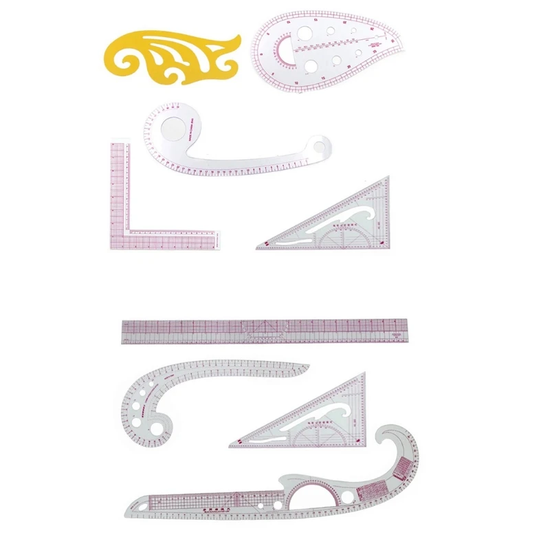 

M4YD Sewing Tools 4/5 Stlye Sew French Curve Metric Shaped Ruler Measure Sewing Dressmaking Pattern Design DIY Clothing