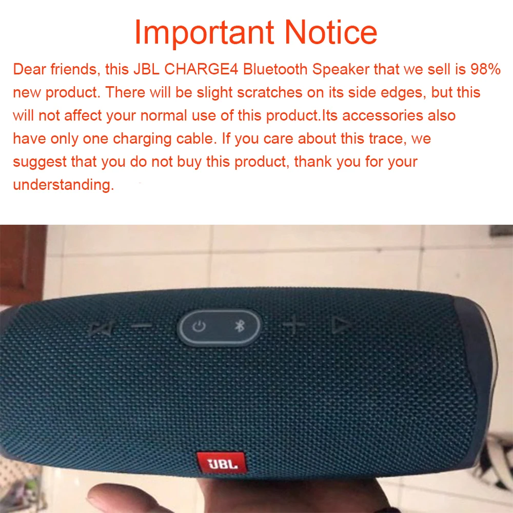 

JBL Charge 4 Wireless Bluetooth Portable Speaker Audio Waterproof Subwoofer Home Small Speaker Car Outdoor JBL Bass Audio