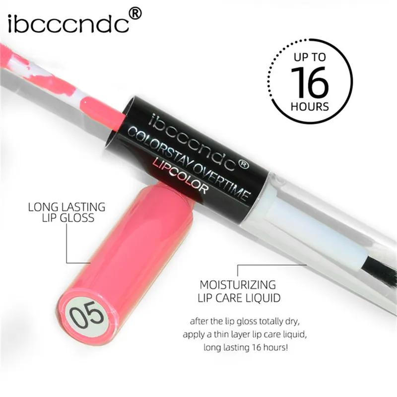 Ibccndc бренд двуглавый Матовая жидкая помада четко зеркальный эффект Плюшка