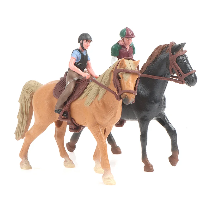 

Simulation Mini Animals Horse Racing Models Action Figures Model Education Toys Simulated Animal Racing Model