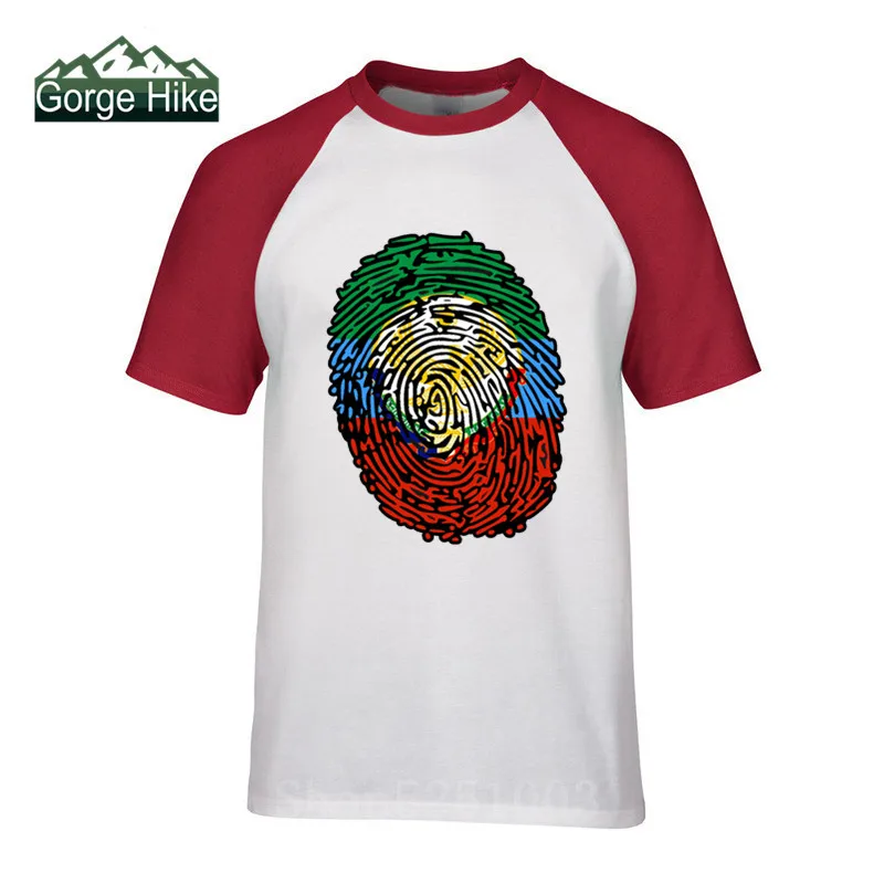 Дагестанская ДНК футболка daedestan флаг отпечаток пальца в полоску мужская 100%