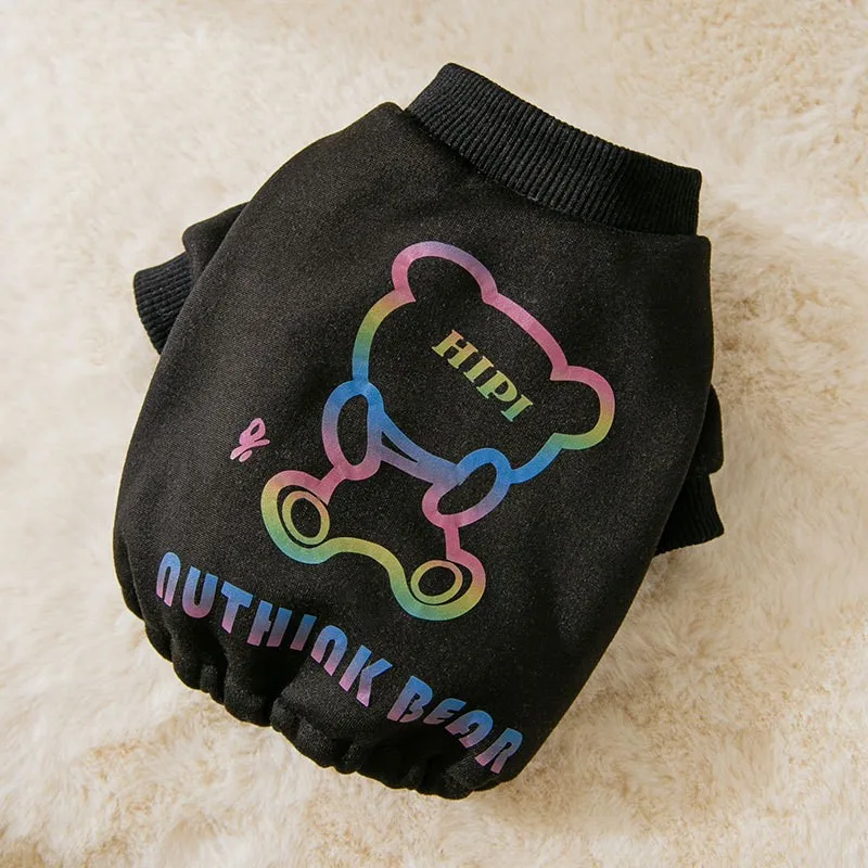 

Winter Dog Clothes Reflective Bear Pattern Dogs Hoodies Pullover Cute For Small Medium Dogs Girls Cool Chihuahua Yorkshire Perro