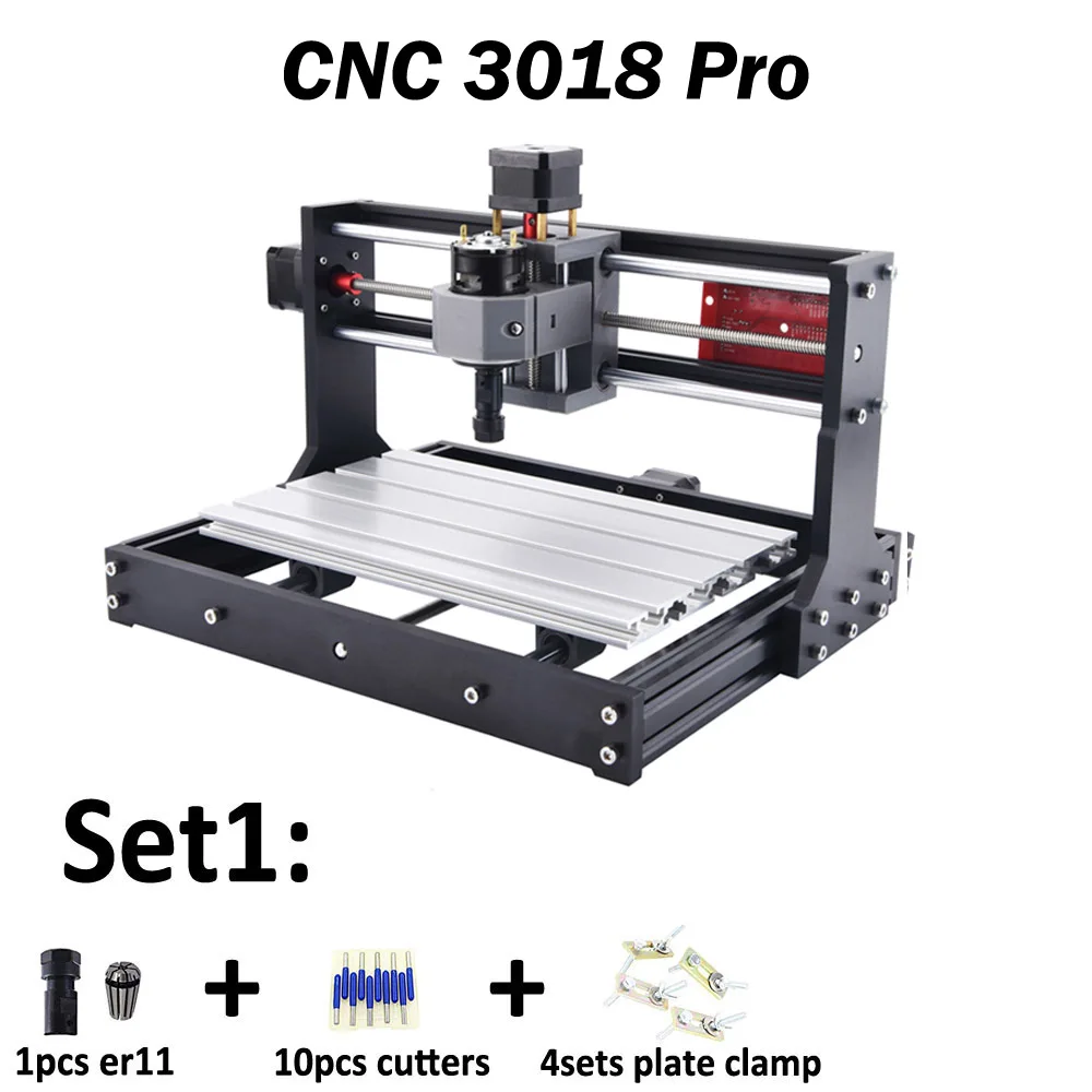 3018Pro CNC3018PRO с ER11, мини лазерная гравировальная машина, CNC3018 Pcb фрезерный станок, деревянный маршрутизатор, лазерная гравировка, cnc 3018, лучшая игрушка - Цвет: 3018Pro