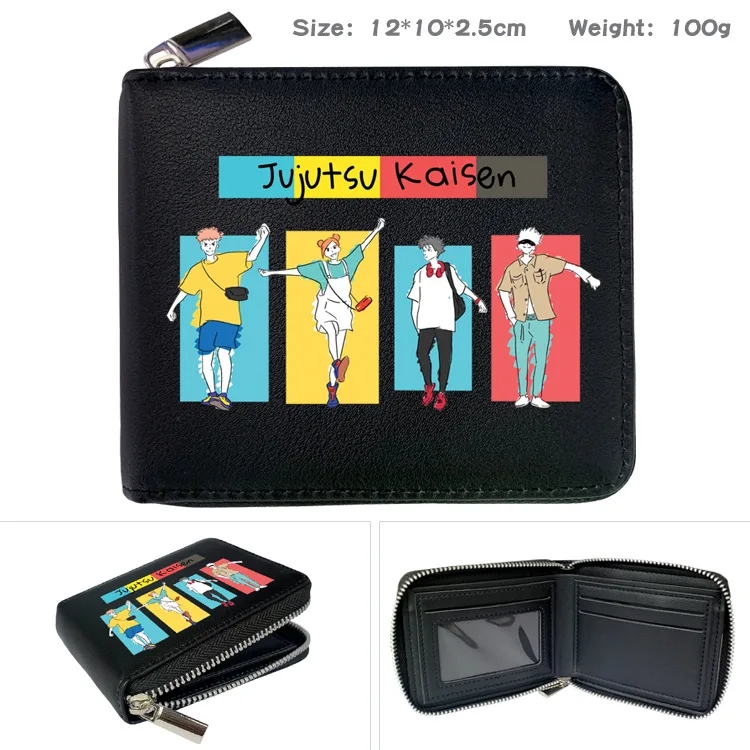 

Кошелек с аниме мультяшным рисунком, кошелек ююютсу кайзен, мужской короткий кошелек с монетницей и карманом, подарок