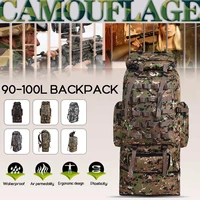 100l military tactical backpack army bag hiking outdoor men rucksack camping climbing trekking bags mountain sports