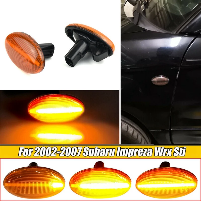 Желтый светодиодный динамический поворотник боковые габаритные огни для Subaru