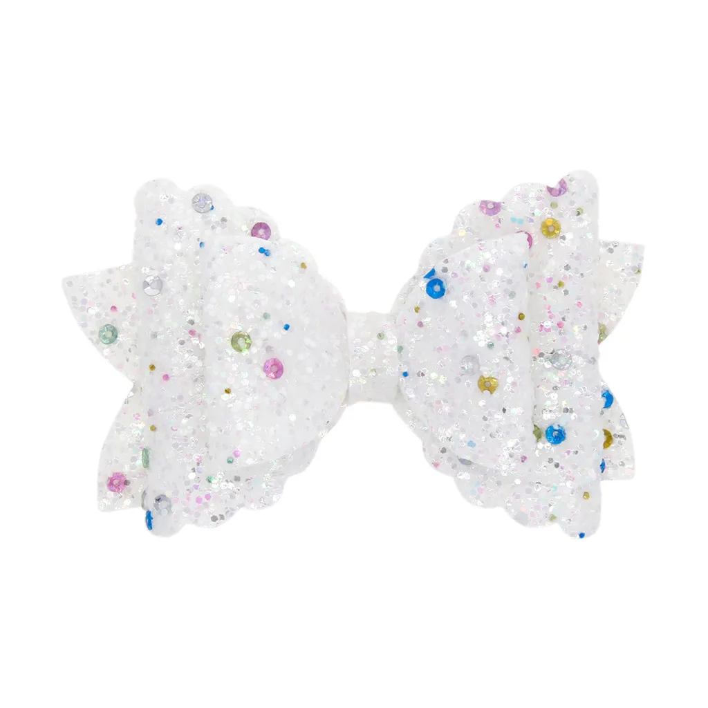 

Toddler Baby Girls Sequin Bow Hairclip Hairpin Barrettes Accessories Children's Sequin Bow Bezel Clip Hair Clip Hair Accessories