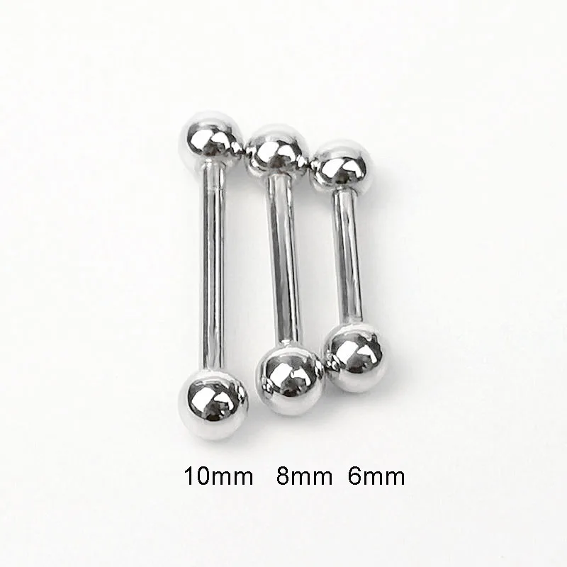 3PCS 925 Sterling Silver Nose Studs 6mm/8mm/10mm Ball Barbell Belly Lip Tongue Piercing Body Jewelry Helix Ring | Украшения и