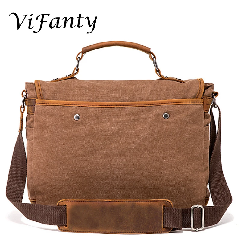 Винтажная холщовая сумка-мессенджер Сумка через плечо для ноутбука сумка-слинг
