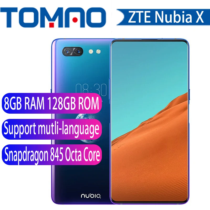 ZTE Nubia X 6 26 + 5 1 inch двойной Экран мобильный телефон 8 ГБ 128 Snapdragon 845 Octa Core 16 24MP Камера 3800