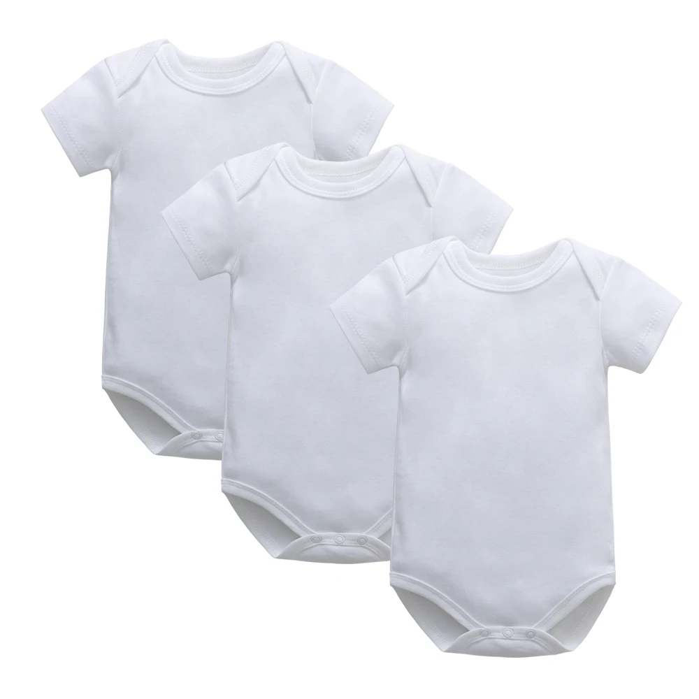 

3 Pack/lot Unisex Solid Black Cotton Fashion Boys Girls Short Sleeve Bodysuit Newborn Baby Clothes
