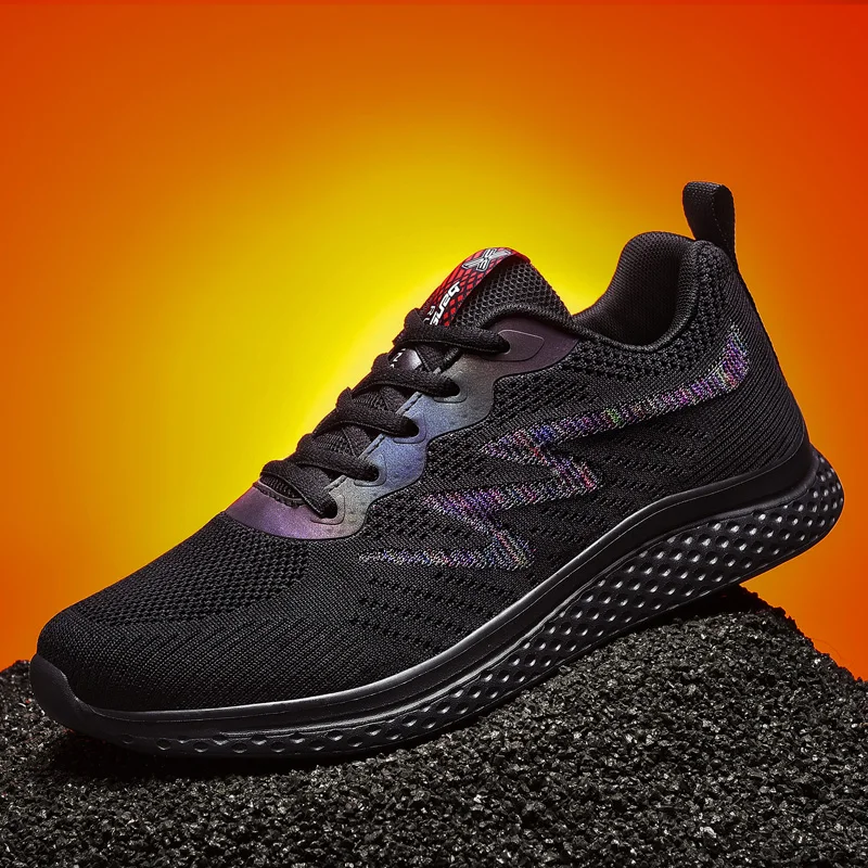 

Sapatos Casual Breathable Casual Shoes Men Sneakers Fashion Light Black Lightweight Summer Mesh Red Leisure 2020