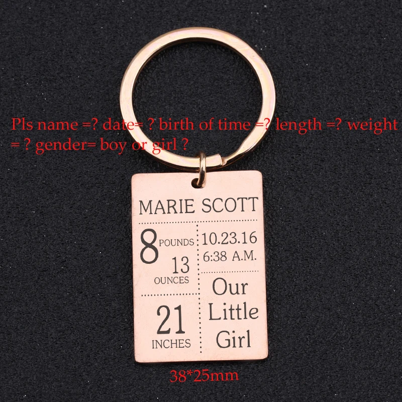 Эксклюзивный персонализированный брелок для новорожденных сувенир подарок мамы