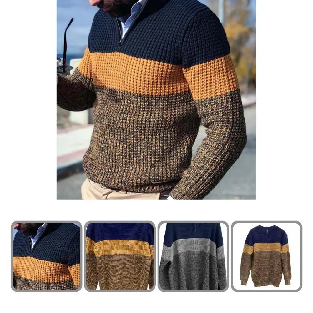 

Мужской пуловер, повседневный прямой теплый свитер, джемпер на молнии, удобный свитер