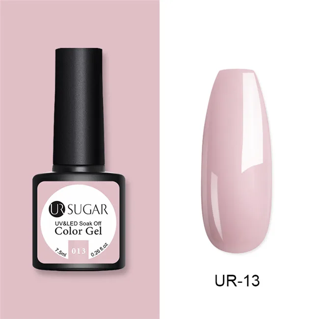 UR-13 Ur Sugar 7,5 мл Гель-лак для ногтей Одноцветный голографический блеск Полупостоянный замачиваемый УФ светодиодный Гель-лак для ногтей 62 цвета - Цвет: UR-13