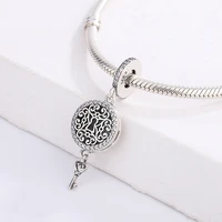 925 sterling silver regal love key dangle charm bracelet for women diy jewelry making fit original pandora