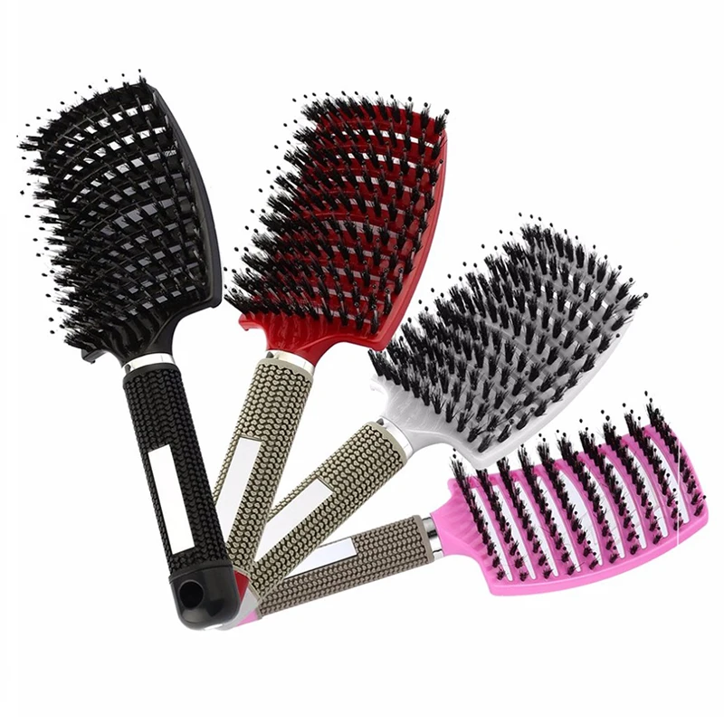 

Wholesale Detangling Nylon Bristle Brush Detangle Hairbrush Women Hair Scalp Massage Comb Brush M3