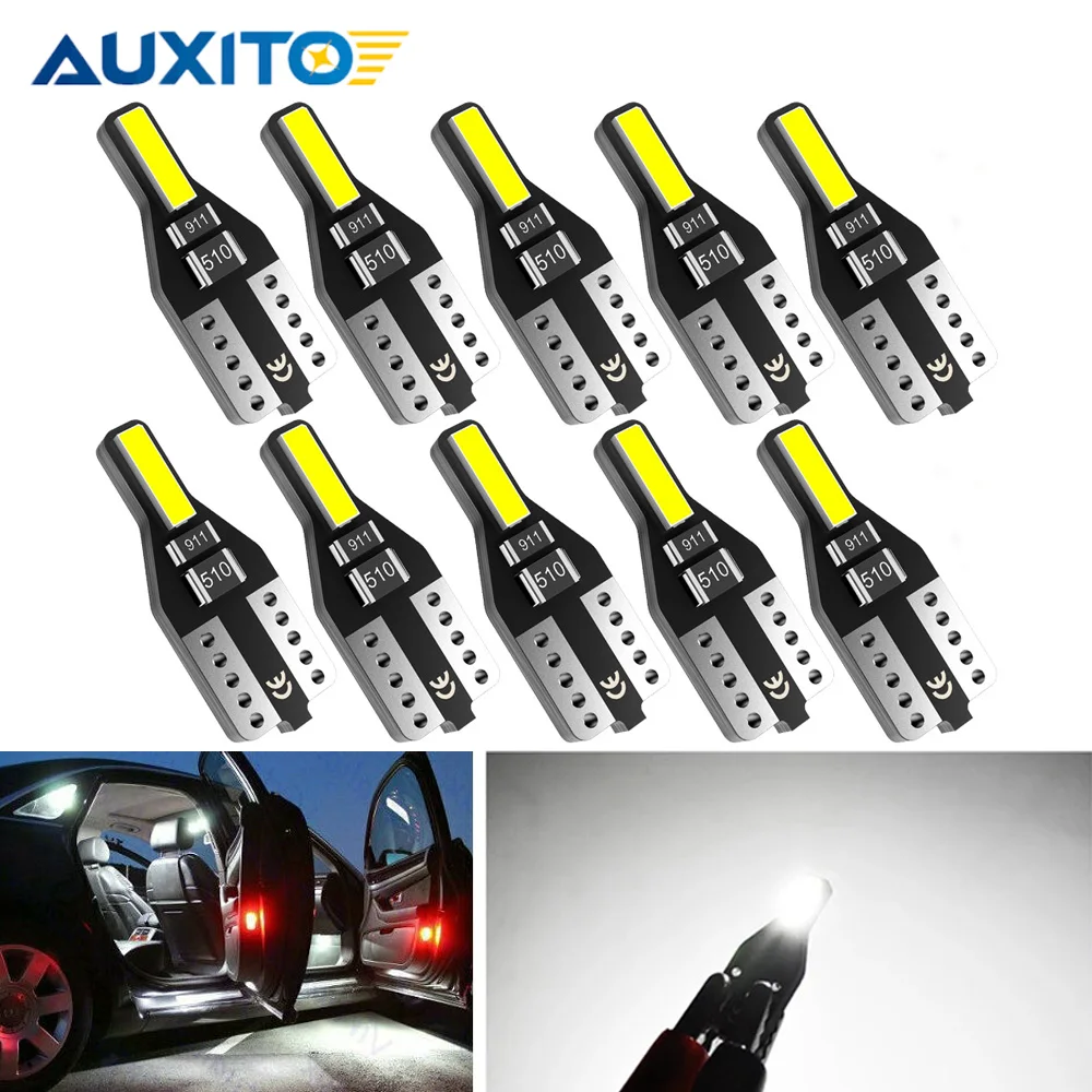 

10x T10 Светодиодная лампа W5W светодиодный ная лампа для Volkswagen VW Golf GTI Tiguan Passat Scirocco Touareg Polo Bora Transporter светильник салона автомобиля
