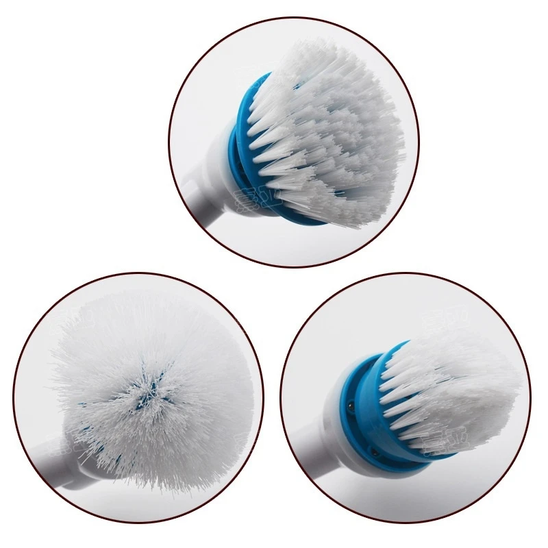 

3Pcs Electric Cleaning Brush Heads Tile Bathroom Kitchen Multi-Purpose Uses Turbo Scrub Replaceable Brush Head Set