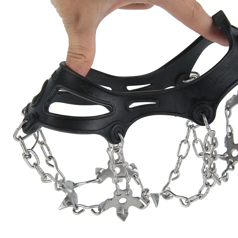 

Snow Non Slip Climbing Crampons Cleats Shoe Cover Ice Gripper For Spikes Hiking Winter Manganese Steel Outdoor Cleats Overshoes