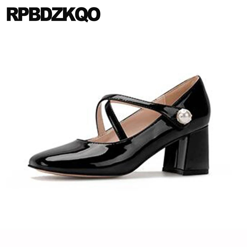 Туфли-лодочки женские вечерние из лакированной кожи с квадратным носком и