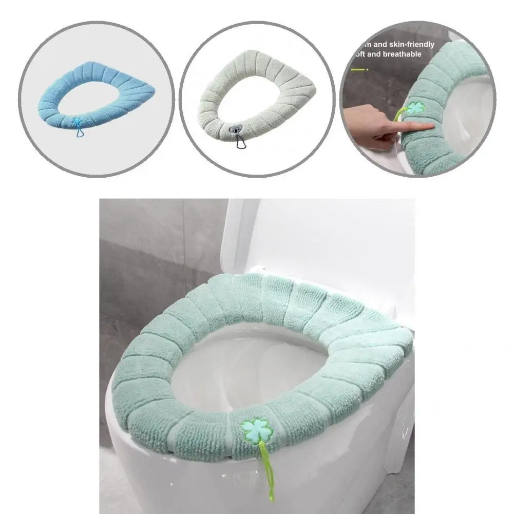 

Stain-resistant Attractive Fade-resistant Warm Closestool Mat for Bathroom