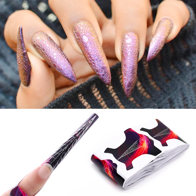 100 Pièces Nail Formes pour Soak Off UV Gel Rapide Extension Bâtiment Professionnel Art DIY Conception Manucure Outils | Красота и