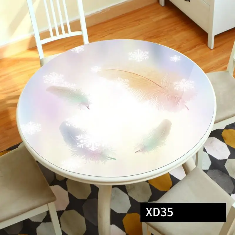 Скатерть Прозрачная пластиковая Mariage круглая Mantel Redondo Tafelkleed Rond Manteles Nappe ПВХ
