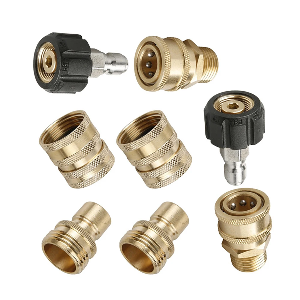 

8 шт., латунный быстроразъемный фитинг для садового шланга, 1/2 медь