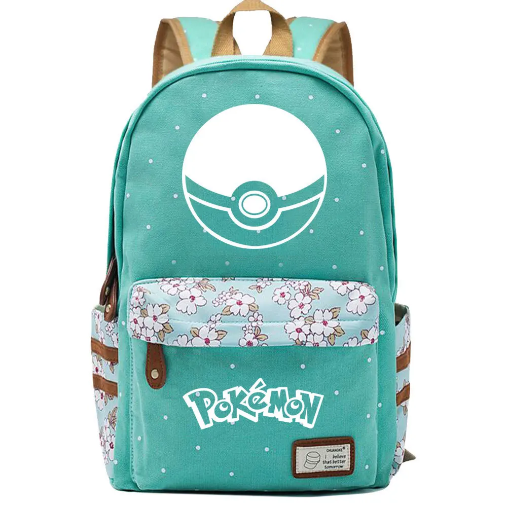 

Pokemon Luminous Pikachu Cartoon Anime Simple Student Schoolbag Casual Backpack Back To School