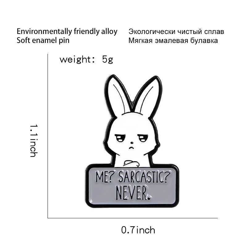 

Funny cute & nerdy pins ridicule Bunny badge brooches for women Lapel enamel pin Clothes backpack feminist cartoon Jewelry gifts