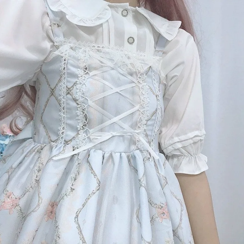 

Sweet Lolita Dress Women Lace Maid Costume Dress Cute Japanese Costume Kawaii Gothic Party Robe Renaissance Vestido Cosplay 2021