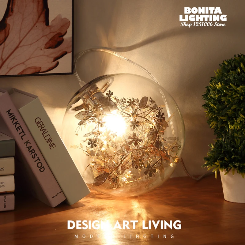 Современные подвесные светильники с прозрачным стеклянным шаром подвесной
