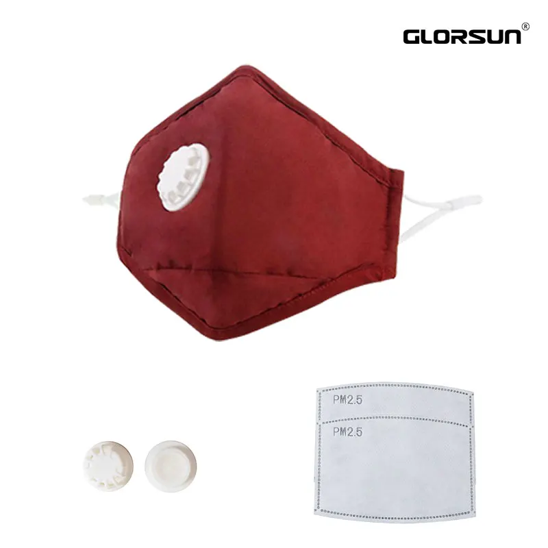 002BA01102 GLORSUN здоровая милая детская маска PM 2,5 Анти-пыль активированный хлопок анти-дымка маска угольный фильтр рот муфельные маски для лица для защиты от гриппа n95 - Цвет: 002BA01102