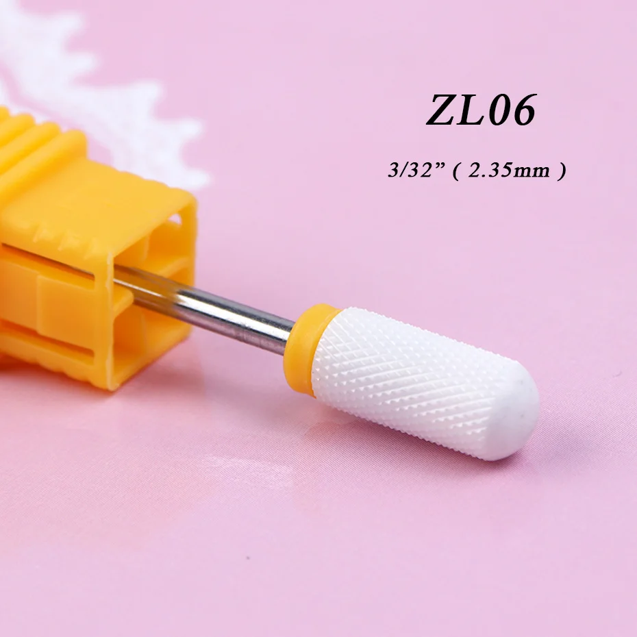 ZL06 1 шт. керамические фрезы для электрических ногтей сверла алмазные фрезы твердосплавные фрезы УФ-гель для удаления маникюрных инструментов BEZL01-25 - Цвет: ZL06