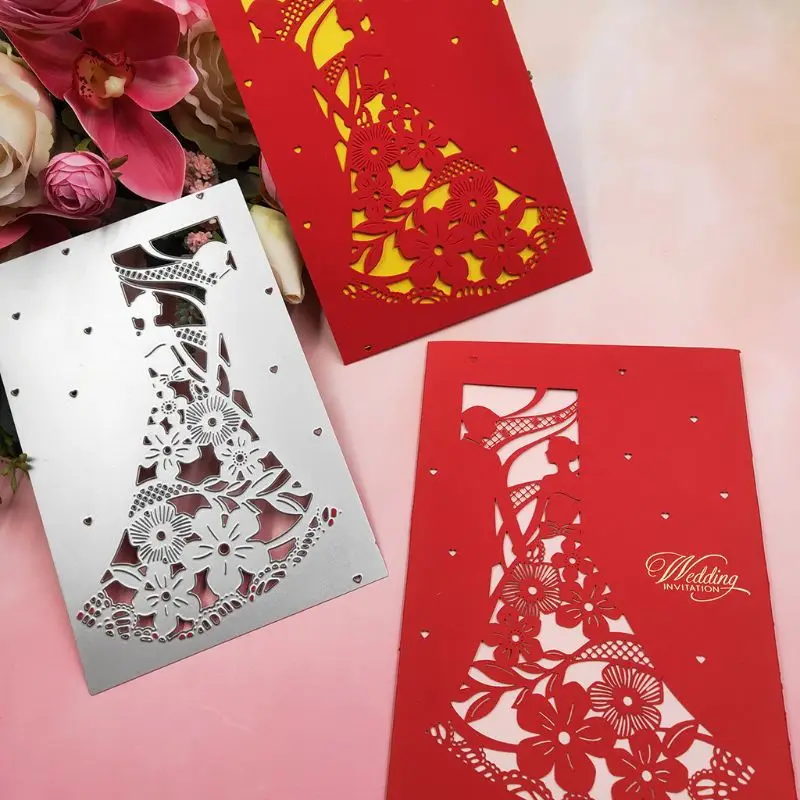 Свадебное платье металлические режущие штампы Трафаретный Скрапбукинг диальбом