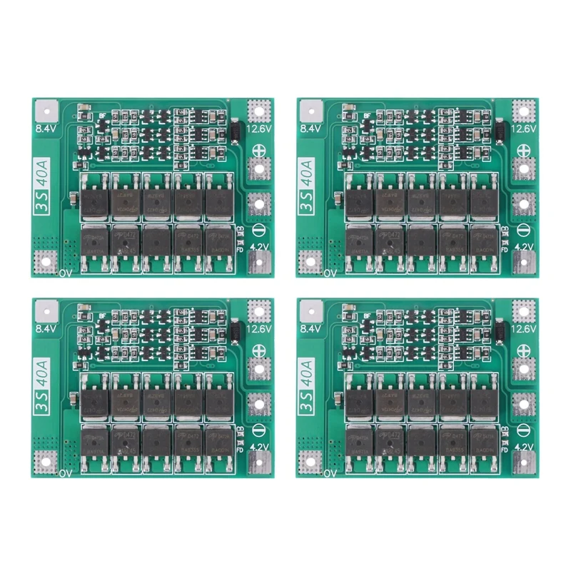 

4X 3S 40A 18650 Li-Ion Lithium Battery Charger Protection Board Pcb Bms for Drill Motor 11.1V 12.6V Lipo Cell Module