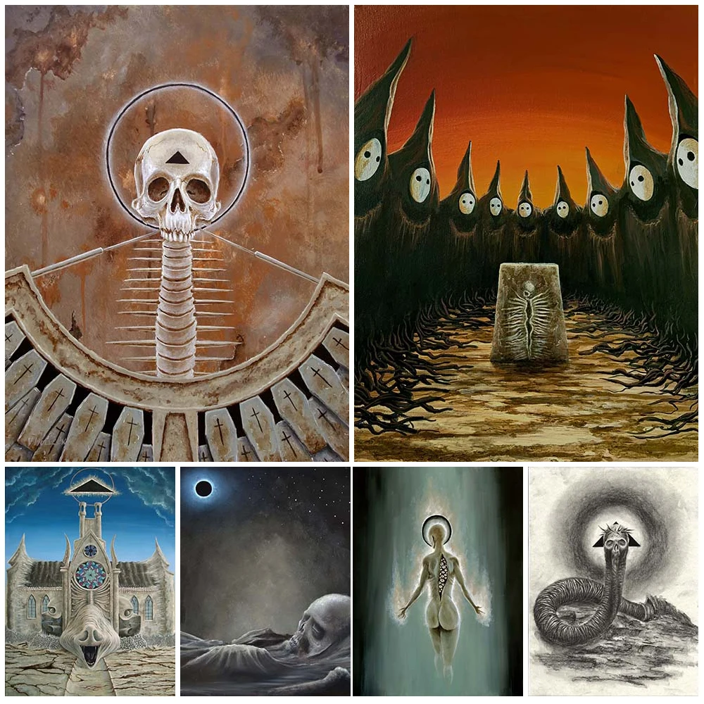 

Demon Farmers And Geometric Monsters Wall Art Canvas Painting Alien Witch Poster And Prints For Living Room Home Decoration