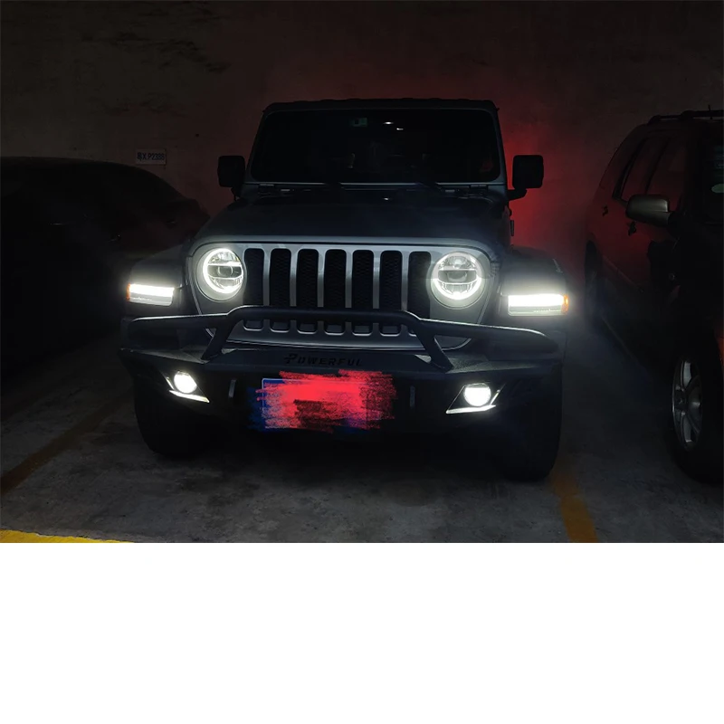 " дюймовый круглый светодиодный фары для Jeep Wrangler JL Gladiator SUV фары замена с дневными ходовыми огнями