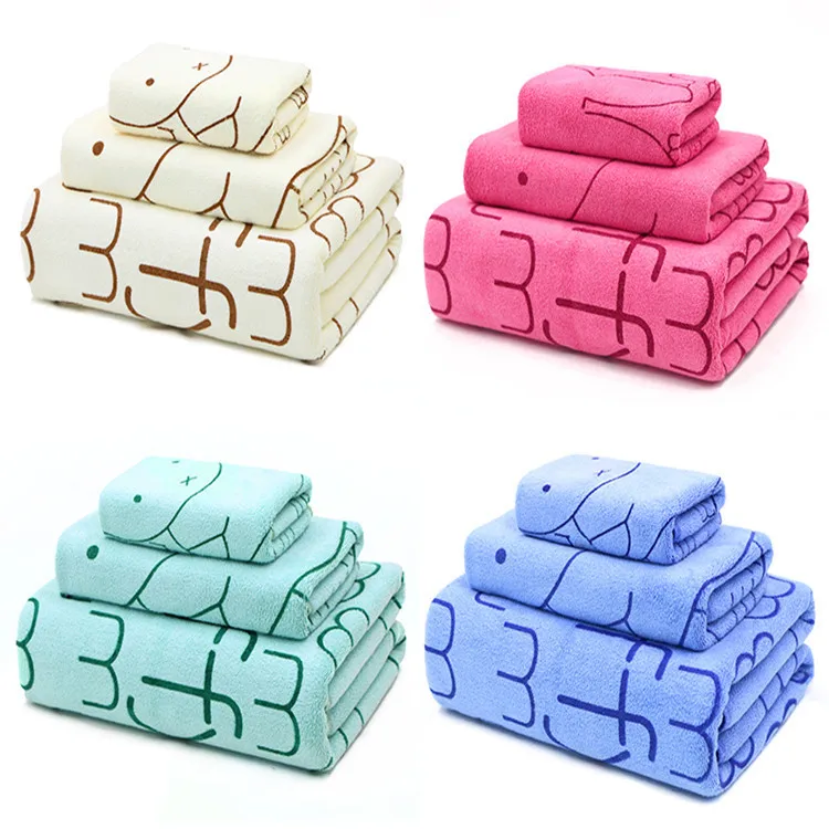 Милое детское банное полотенце с мультяшными буквами супер впитывающее